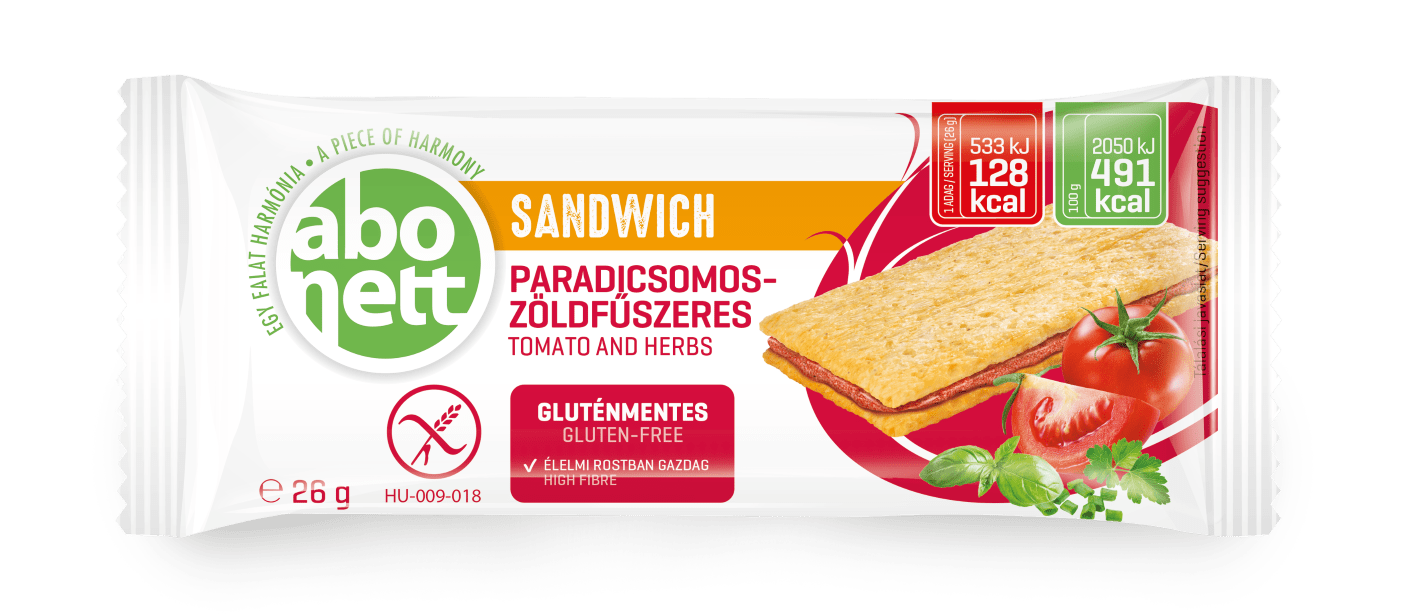 Sandwich with tomato and herbs